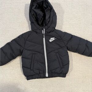 Nike Black Hooded Puffer Jacket